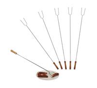 Meat Skewers Set of 6, Stainless Steel Barbecue Accessories, Grilling Tools