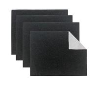 Relaxdays extractor hood filters 4pc set 47 x 57 cm, universal fleece replacement, odour-reducing carbon, black/white