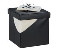 Relaxdays Faux Leather Stool with Storage Space