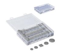 Relaxdays Felt Glides Self, Set of 272, Round & Square Furniture Slides, Scratch Protection, Adhesive, Grey, 0.2 x 2.8 x 2.8 cm