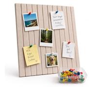 Relaxdays Felt Noticeboard Set of 2, self-Adhesive Rectangles, Light Brown