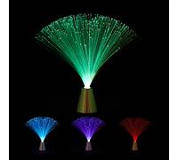 Relaxdays Fibreglass Lamp with Colour Change, LED Retro Lamp, Mood Light, Table & Bedside Lamp, 33 cm, Colourful, Multi-Colour