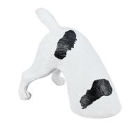 Relaxdays Figure Dog, Digging Terrier, HWD: 23 x 28 x 17 cm, Polyresin, Weatherproof Garden Decor, White/Black