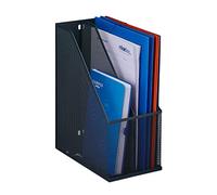 Relaxdays File Organiser, Standing, Mesh Design, Office & Home, H x W x D: 31.5 x 14.5 x 25 cm, Metal, Grey