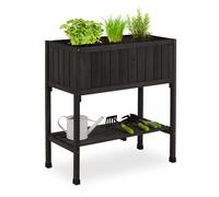 Relaxdays Fir Wood Raised Planter Box