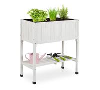 Relaxdays Fir Wood Raised Planter Box