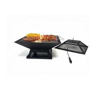 Relaxdays Fire bowl with spark guard & grill