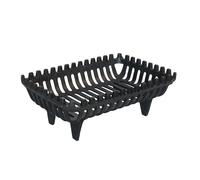 Relaxdays Fire Grate, Wood Rack for Fireplace, HWD: 18 x 46 x 31 cm, Heavy-Duty, Cast Iron, Black