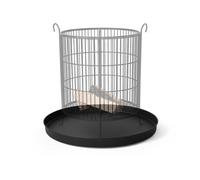 Relaxdays fire pit base plate, Ø 50 cm, ash and spark protection, round fire pit mat, black
