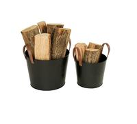 Relaxdays Firewood baskets, 2 pcs