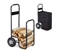 Relaxdays Firewood Cart with Tarp