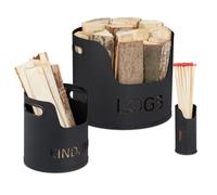 Relaxdays Firewood Holder Set