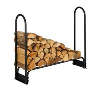 Relaxdays Firewood Rack, Black, 90 x 110 x 29 cm