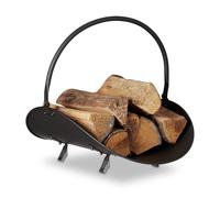 Relaxdays Firewood Rack in Black