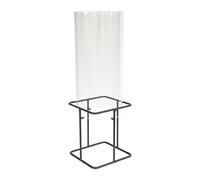 Relaxdays Fish Tower for Garden Pond, Acrylic & Metal, 41 x 20 cm, Transparent/Grey