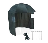 Relaxdays Fishing Umbrella with Side Panel