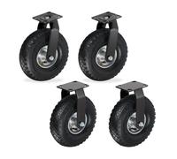 Relaxdays Fixed & swivel castor set 3.00-4