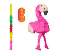 Relaxdays Flamingo Pinata 3-Piece-Set