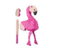 Relaxdays Flamingo piñata set with bat and mask