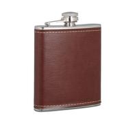 Relaxdays Flask with Faux Leather, 200 ml