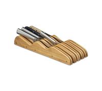 Relaxdays , flat, HxWxD 40 x 12 x 5 cm, natural knife block drawer, lying, bamboo, for 9 knives, HBT 40 x 12 x 5 cm, drawer insert