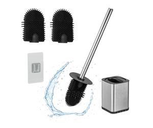 Relaxdays Flat Toilet Brush with Wall Holder