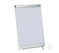 Relaxdays Flipchart Paper, Lined Presentation Paper Roll, Pad of 50 Sheets, 60 g/m², 6 Perforations, 57.5 x 81 cm, White