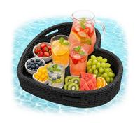 Relaxdays Floating Heart-Shaped Tray, black
