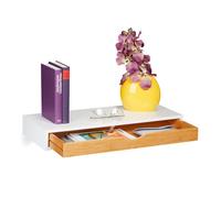 Relaxdays Floating Shelf with a Drawer