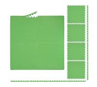 Relaxdays Floor, 8 Protective Mats for Sports & Fitness Equipment, Bordered, EVA, Surface 3 m², WXD 60x60 cm, Green