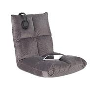Relaxdays Floor Chair, Adjustable Backrest, Soft Cushion, 6 Positions, Seat, Upholstered, HWD: 58 x 50 x 55 cm, Grey, Foam