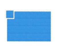 Relaxdays Floor Mat, 24 Protective Tiles, Sports & Fitness Equipment, Bordered, EVA, Surface 2.1m², WxD 30x30 cm, Blue