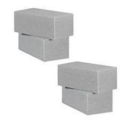 Relaxdays Floral Foam for Flower Arrangements, Pack of 4 Dry Florist Blocks, Artificial Bouquets, 8x22.5x10 cm, Grey