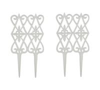 Relaxdays Floral Iron Garden Edging Set of 2
