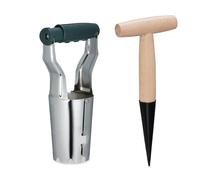 Relaxdays Flower Bulb Planter Set with Wooden Pin
