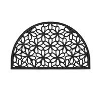 Relaxdays flower pattern rubber door mat