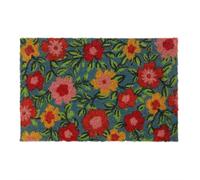 Relaxdays flower print coir welcome mat