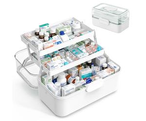 Relaxdays Fold-out plastic medicine box