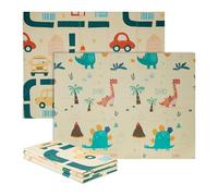 Relaxdays Foldable Baby Playmat, Sun & Moon, Non-Toxic XPE Foam 200x150cm Multicoloured