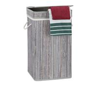 Relaxdays Foldable Bamboo Laundry Basket
