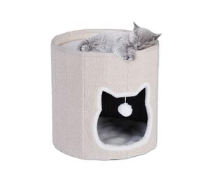 Relaxdays Foldable Cat Cave in Beige