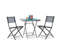 Relaxdays Foldable garden chairs and table