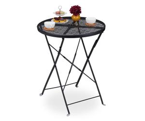 Relaxdays Foldable Garden Table Black
