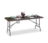 Relaxdays Foldable Garden Table Wood Look