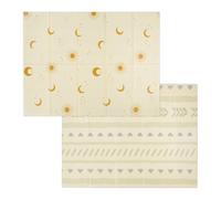 Relaxdays Foldable Play Mat with Suns and Moons