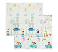 Relaxdays Foldable Play Mat with Two-Sided Motif for Children, Pollutant-Free, Washable, 195x175 cm, XPE Foam, Colourful, 80% 20% Plastic