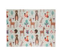 Relaxdays Foldable playmat with forest animals