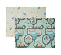 Relaxdays Foldable Sun & Moon Playmat, Non-Toxic XPE Foam, 200×150 cm, Multicoloured Baby & Child Crawling Mat