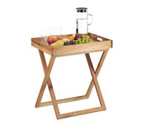Relaxdays Foldable Walnut Tray Table