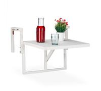 Relaxdays Folding Balcony Table in White